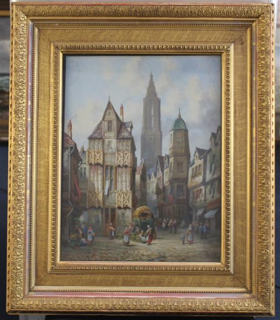 Henry Schafer (19thC.) Strassburg, Alsace, 18 x 14in.